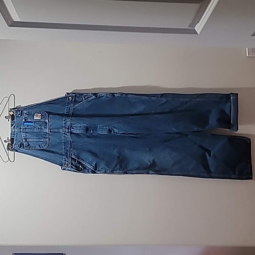 carhartt Men Vintage Workwear Overalls Loose Fit Carpenter Blue Jean 42x32 EUC - Picture 16 of 16